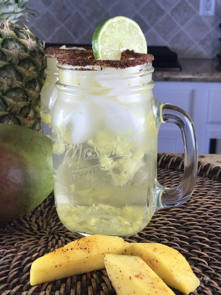 margarita in a mason jar glass