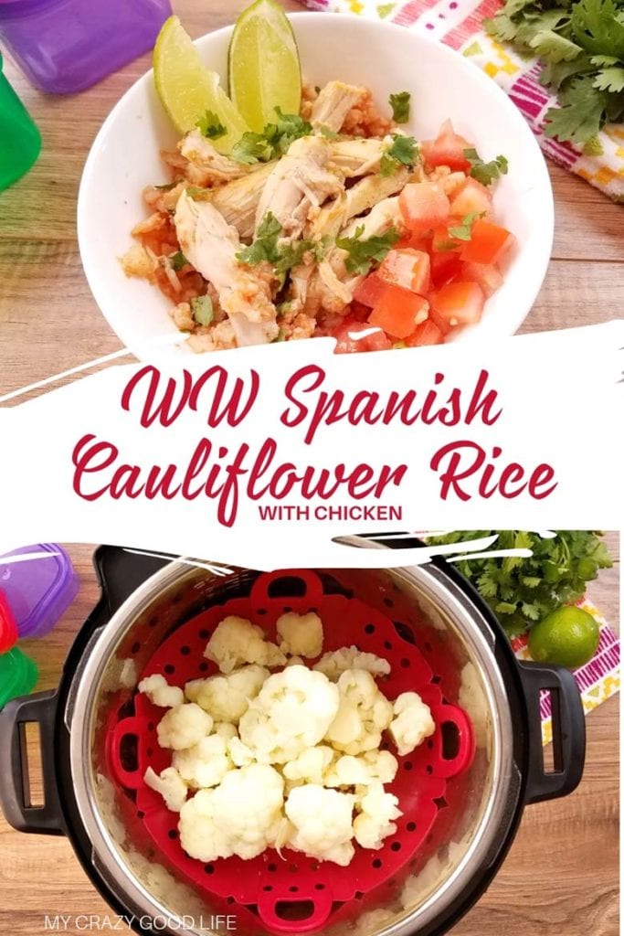 Craving Spanish Rice but need the recipe to be easy? This Instant Pot Spanish Rice is made with cauliflower *and* is Weight Watchers friendly! It's the best of both worlds! Cauliflower Spanish Rice | WW Spanish Rice | Instant Pot Spanish Rice | Low Carb Spanish Rice | Weight Watchers Mexican Rice