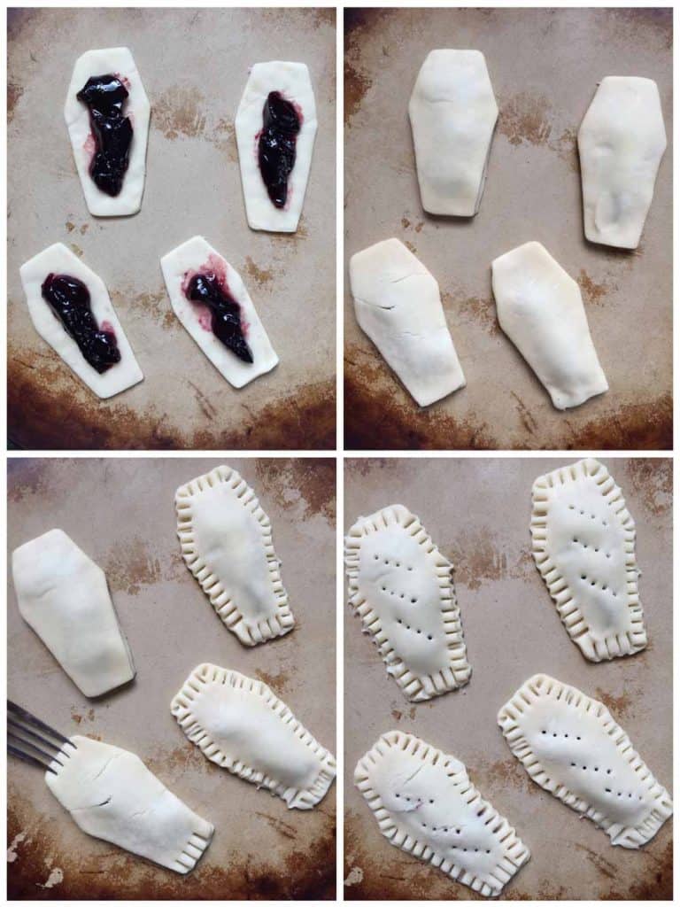 in process collage of how to make homemade pop tarts