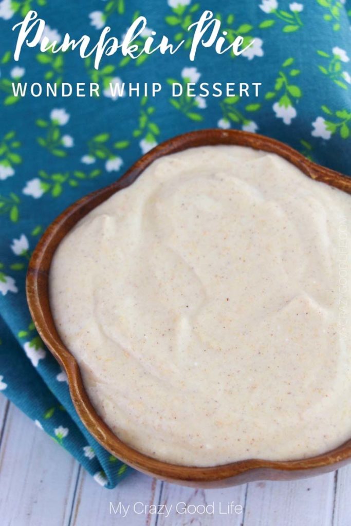 pumpkin pie wonder whip in a brown dish.