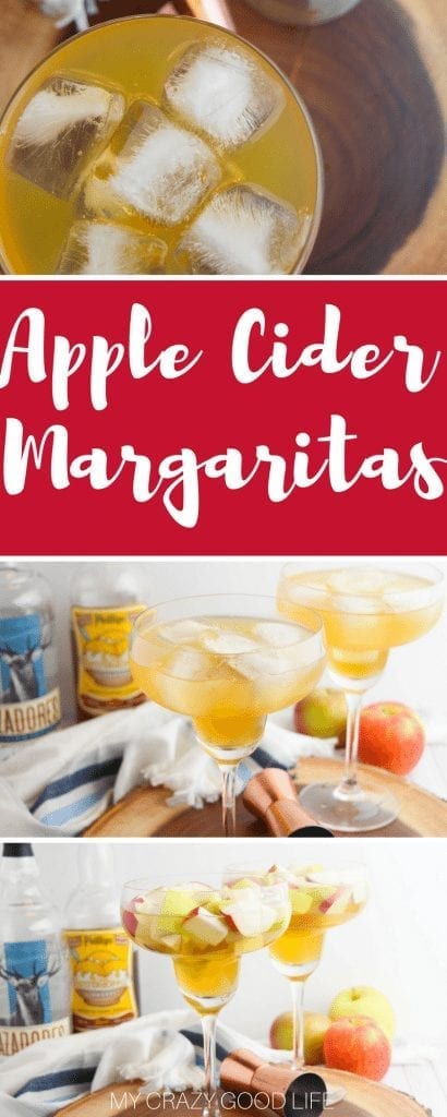 This Apple Cider Margarita is the perfect fall margarita recipe! Apple cocktails are perfect this time of year–warm or cold!