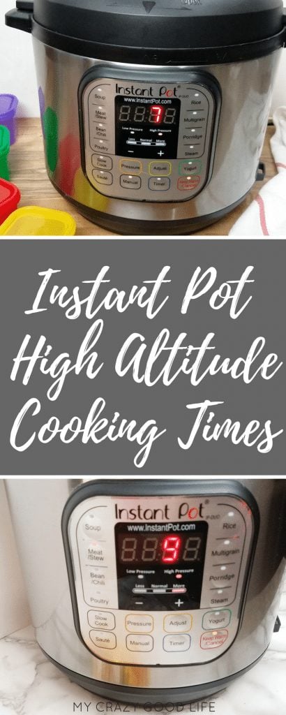 Did you know that elevation can affect Instant Pot cooking times? Here are some Instant Pot High Altitude Cooking time adjustments for you to save!