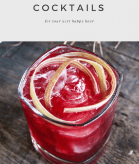 This easy to print eBook has all of the cocktail recipes you need to make it a great happy hour!