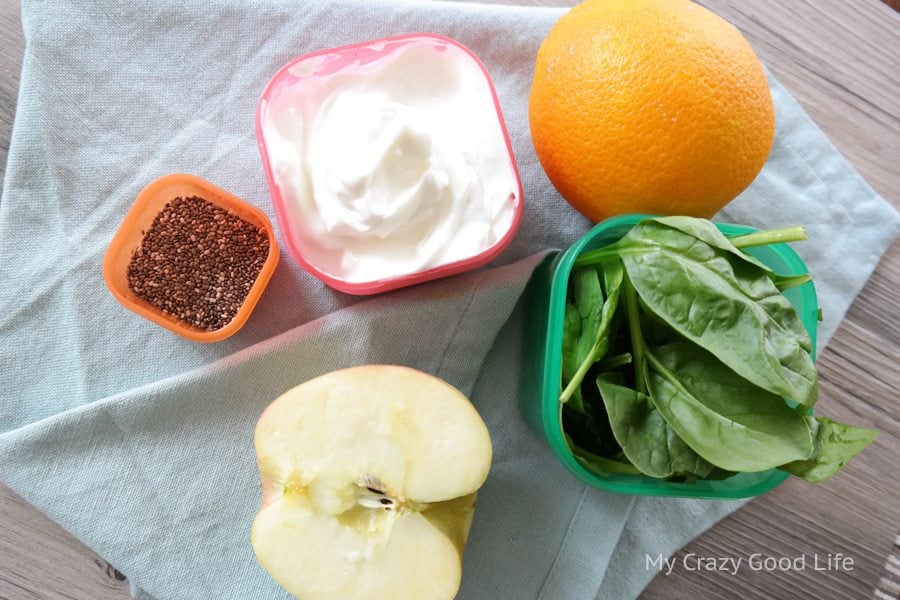 ingredients in this green breakfast smoothie recipe
