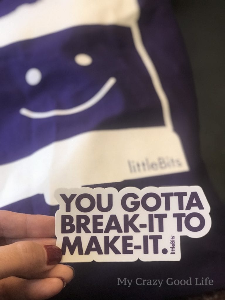 littleBits sticker - you gotta break it to make it