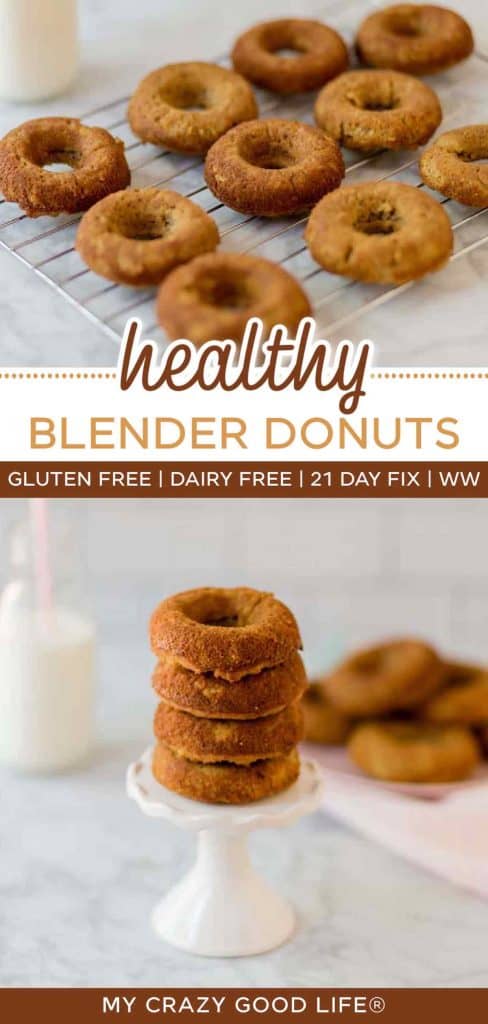 two images and text for Healthy Donuts in a Blender