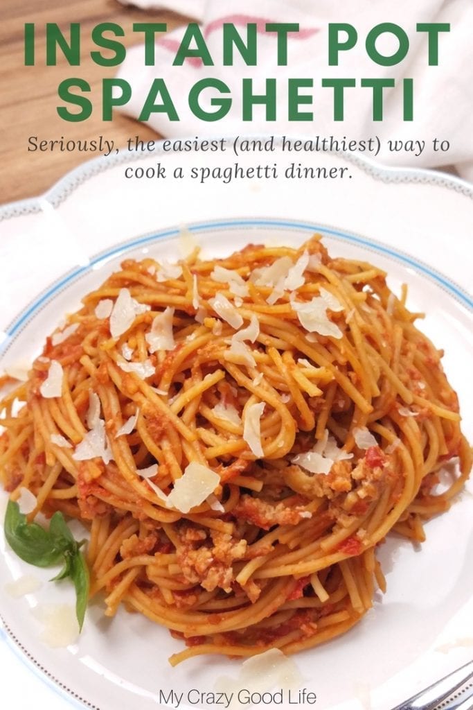 Instant Pot Spaghetti | 21 Day Fix Spaghetti - My Crazy Good Life