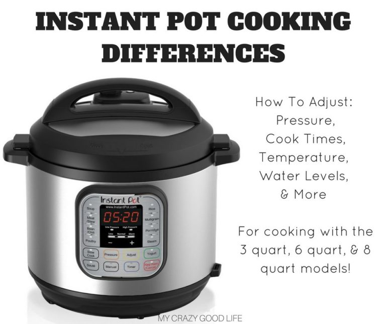 Instant Pot Cooking Differences | How To Adjust For Size Differences