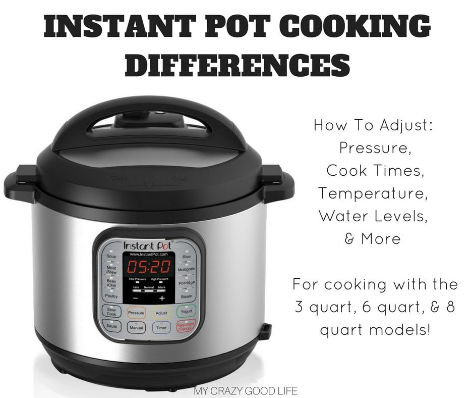 Instant Pot Cooking Differences