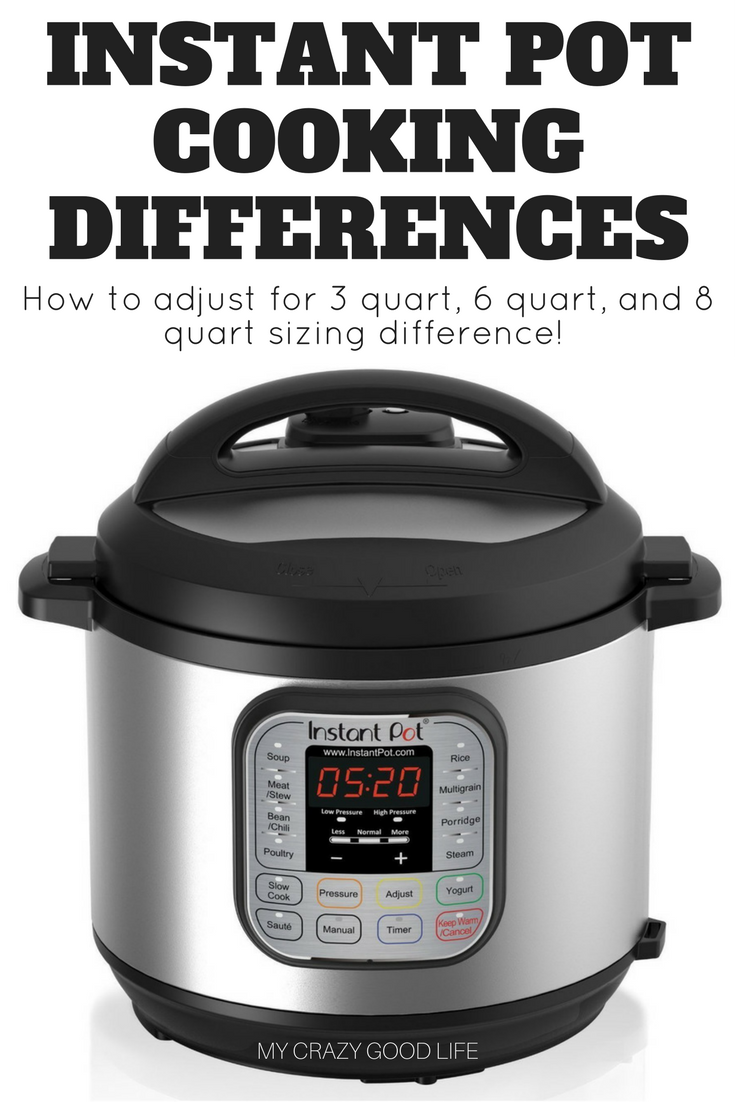 Instant Pot Cooking Differences | How To Adjust For Size Differences