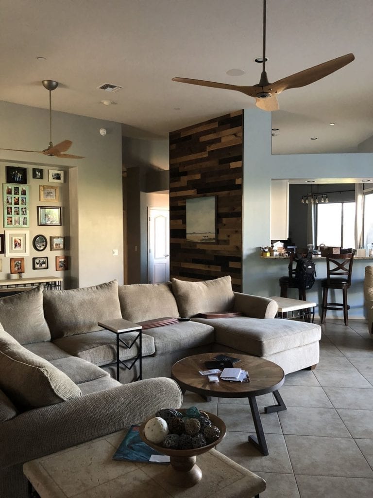 We are loving our energy efficient high tech ceiling from from Haiku Home! Here's our Haiku Fan Review for our Haiku H Series Ceiling Fans.