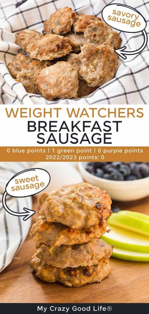 two images and text for Weight Watchers Turkey Sausage Recipe