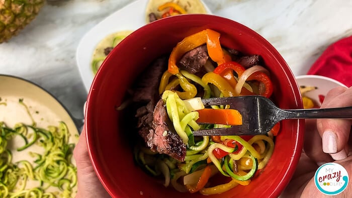 Weight Watchers Steak Fajita Zoodles