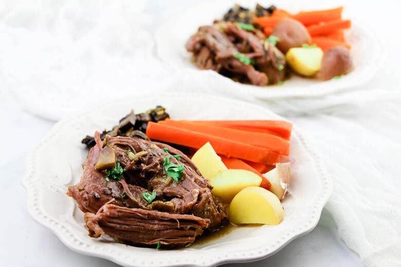 Ninja Foodi Pot Roast with Gravy - Kinda Healthy Recipes