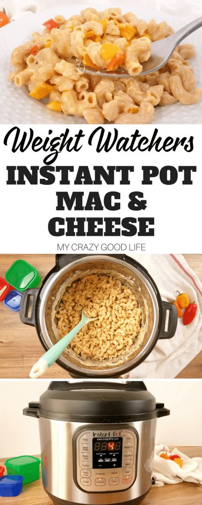 Making Weight Watchers mac and cheese is a must. This Instant Pot version is quick and easy. It's also hiding some veggies which is great for everyone! #weightwatchers #recipes 