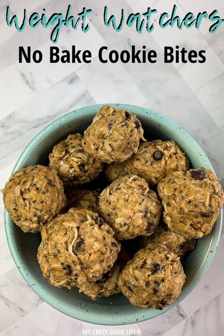 Another pin for the finished no bake cookie bites.