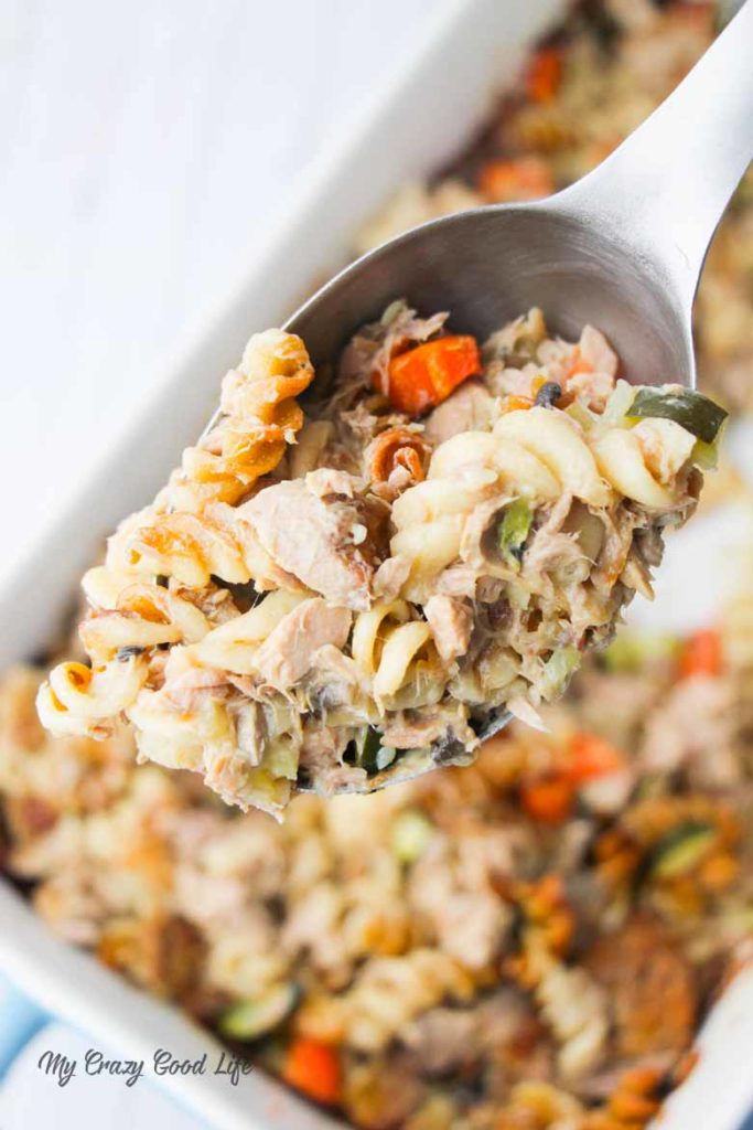 Healthy Tuna Casserole Recipe | Tuna Noodle Casserole | My Crazy Good Life