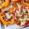close up of Pizza Stuffed Peppers