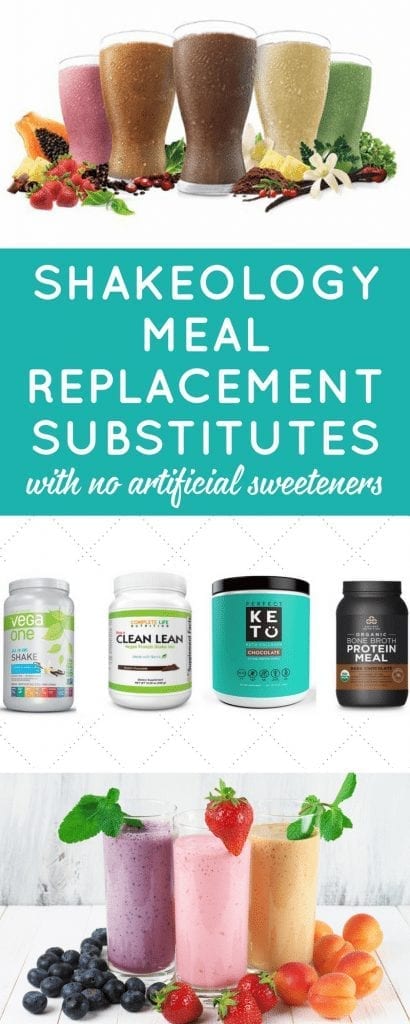 Shakeology helps me fight cravings and is full of quality ingredients. It's expensive, though, and a lot of people are looking for a meal replacement Shakeology substitute. Though these replacement options don't pack the nutritional punch that Shakeo does, they're decent options and contain no artificial sweeteners. #beachbody #80DO #21dayfix