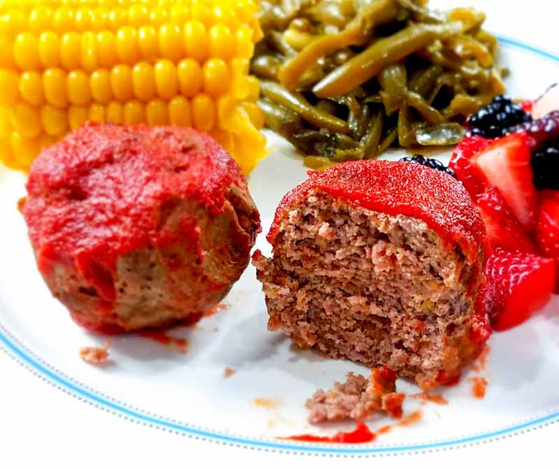 mini meatloaves made in the egg bite molds