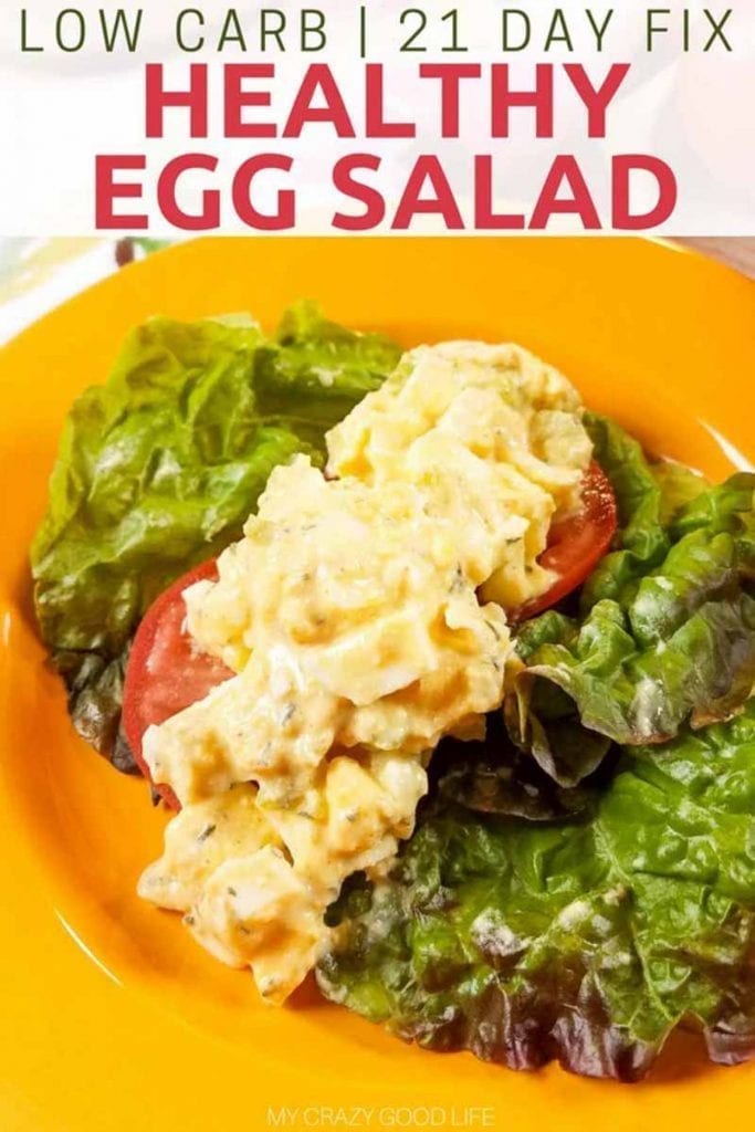 This healthy egg salad recipe can be made in the Instant Pot, slow cooker, or on the stove. It's a perfect BBQ recipe too!  #healthyrecipes #eggsalad #21dayfix #deliciousrecipes #lunchrecipes