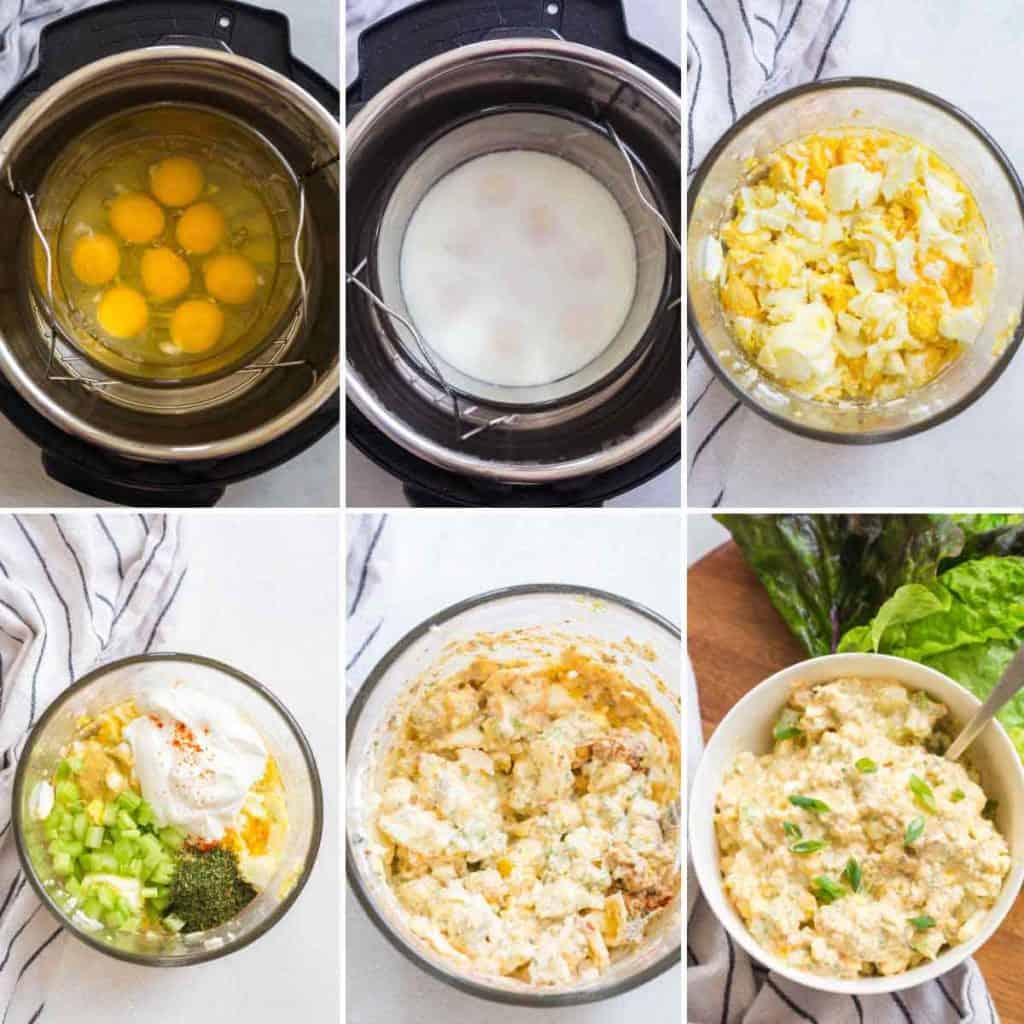 collage of images showing steps to make recipe.