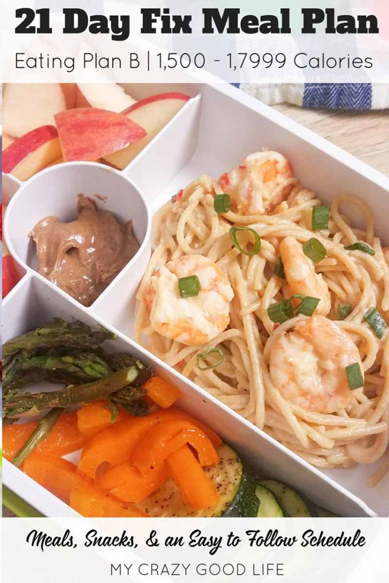 If you are on the 21 Day Fix program you know that it can be tricky to plan your day. With the 21 Day Fix meal plan B you are looking at between 1,500 and 1,799 calories per day. This is a meal plan for the second or