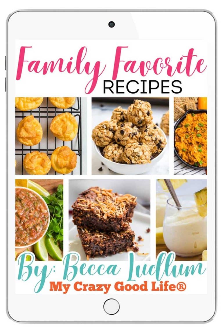 ipad with cover of Family Favorite Recipes ebook