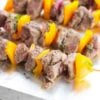 These greek kebabs are delicious, healthy, and family approved. We love this healthy beef kebab recipe year round. They're 21 Day Fix & 2B Mindset friendly! Greek Kebabs | Healthy Beef Kebab Recipe | Beef Kebab Grill Recipe | Grilled Kebabs #21DayFix #beachbody #2BMindset #healthyrecipes #21dfx #veggiesmost #beachbodyrecipes #healthydinners #recipes