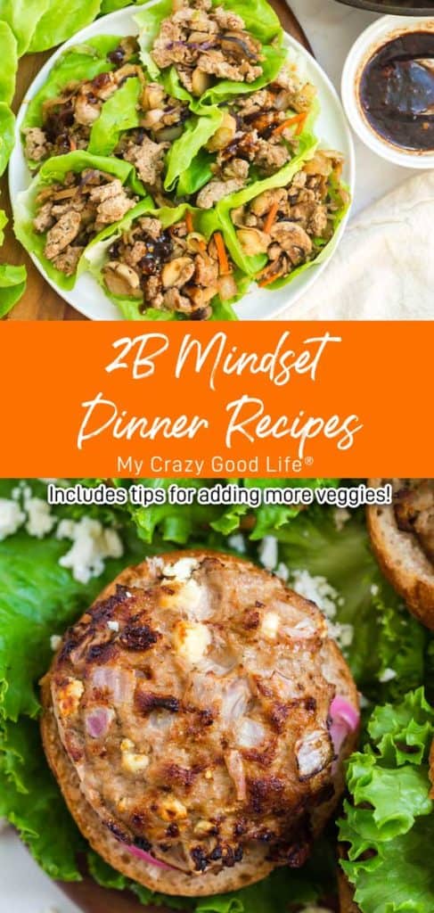 collage with air fryer turkey burgers and lettuce wraps with text for pinterest