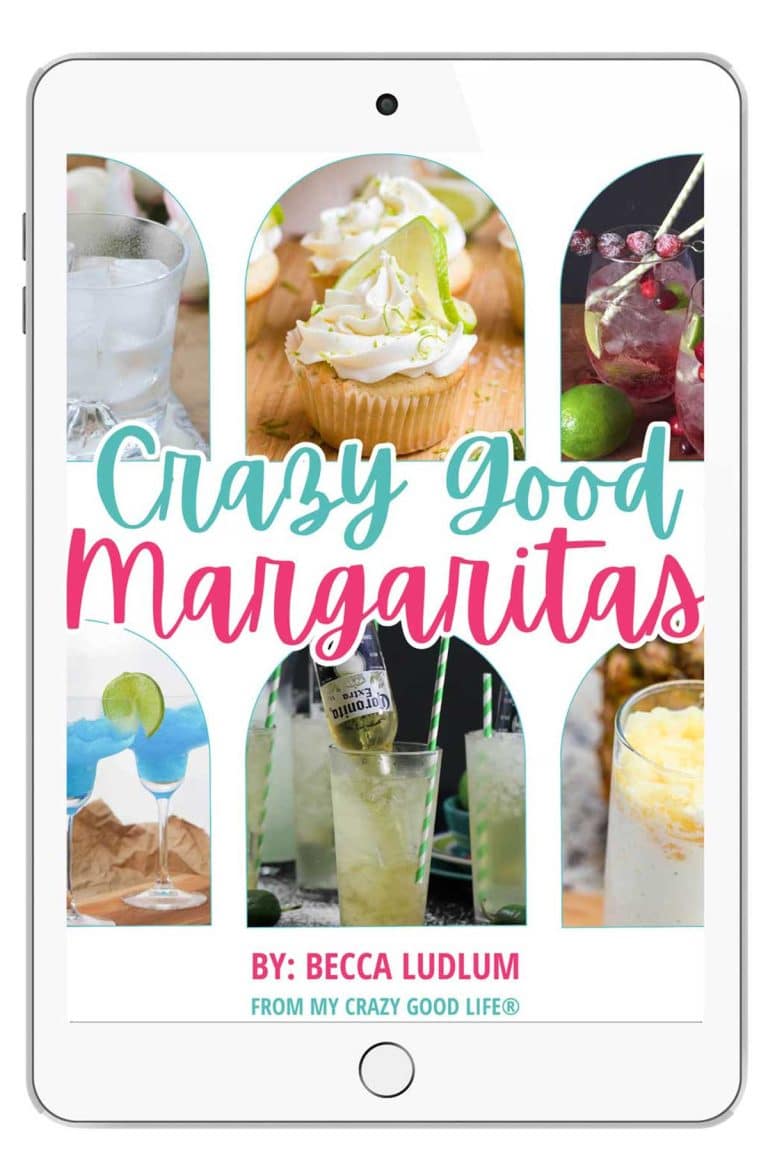 ipad with cover of Crazy Good Margaritas