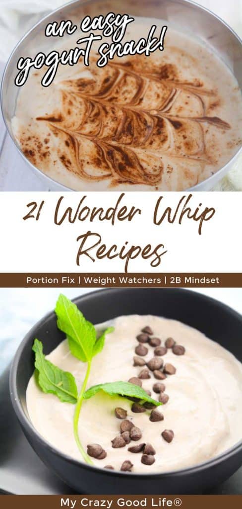 mocha wonder whip and chocolate mint wonder whip with text