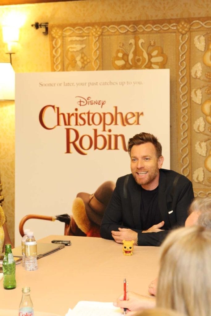 Ewan McGregor being interviewed for his role in Christopher Robin