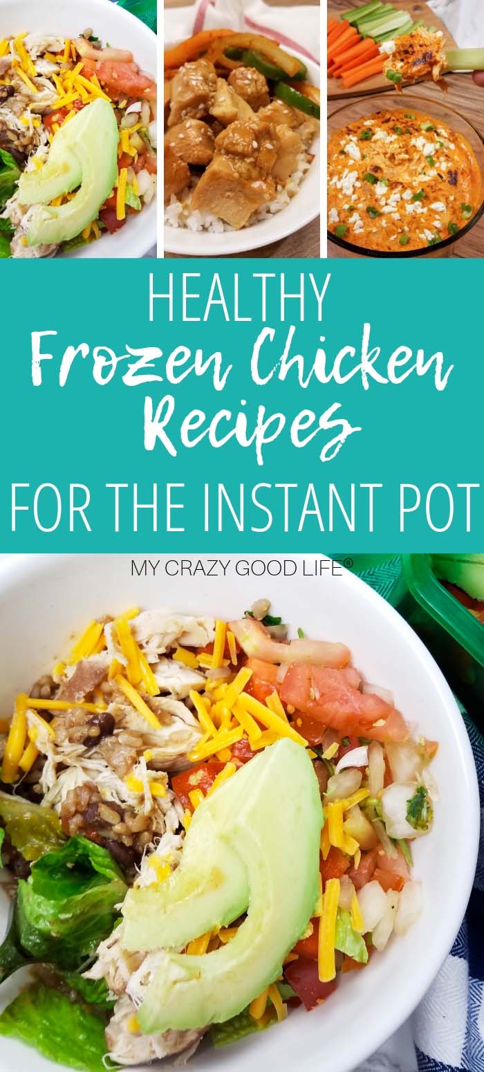 Instant Pot Frozen chicken recipes will save you time, dishes, and hassle. These frozen chicken Instant Pot recipes are perfect for weeknight family dinners when you forget to thaw chicken, plus they make it easy to cook dry rice in your electric pressure cooker. Making healthy dinner recipes in the Instant Pot has never been so easy.