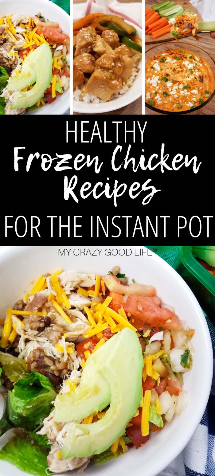 Instant Pot Frozen chicken recipes will save you time, dishes, and hassle. These frozen chicken Instant Pot recipes are perfect for weeknight family dinners when you forget to thaw chicken, plus they make it easy to cook dry rice in your electric pressure cooker. Making healthy dinner recipes in the Instant Pot has never been so easy.