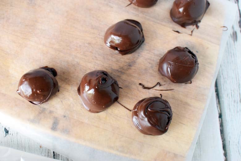 chocolate covered peanut butter balls