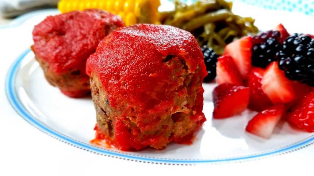 Weight Watchers Meatloaf Bites close up