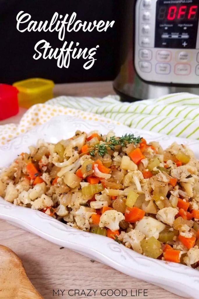 Quick and Simple Cauliflower Stuffing Side Dish | My Crazy Good Life