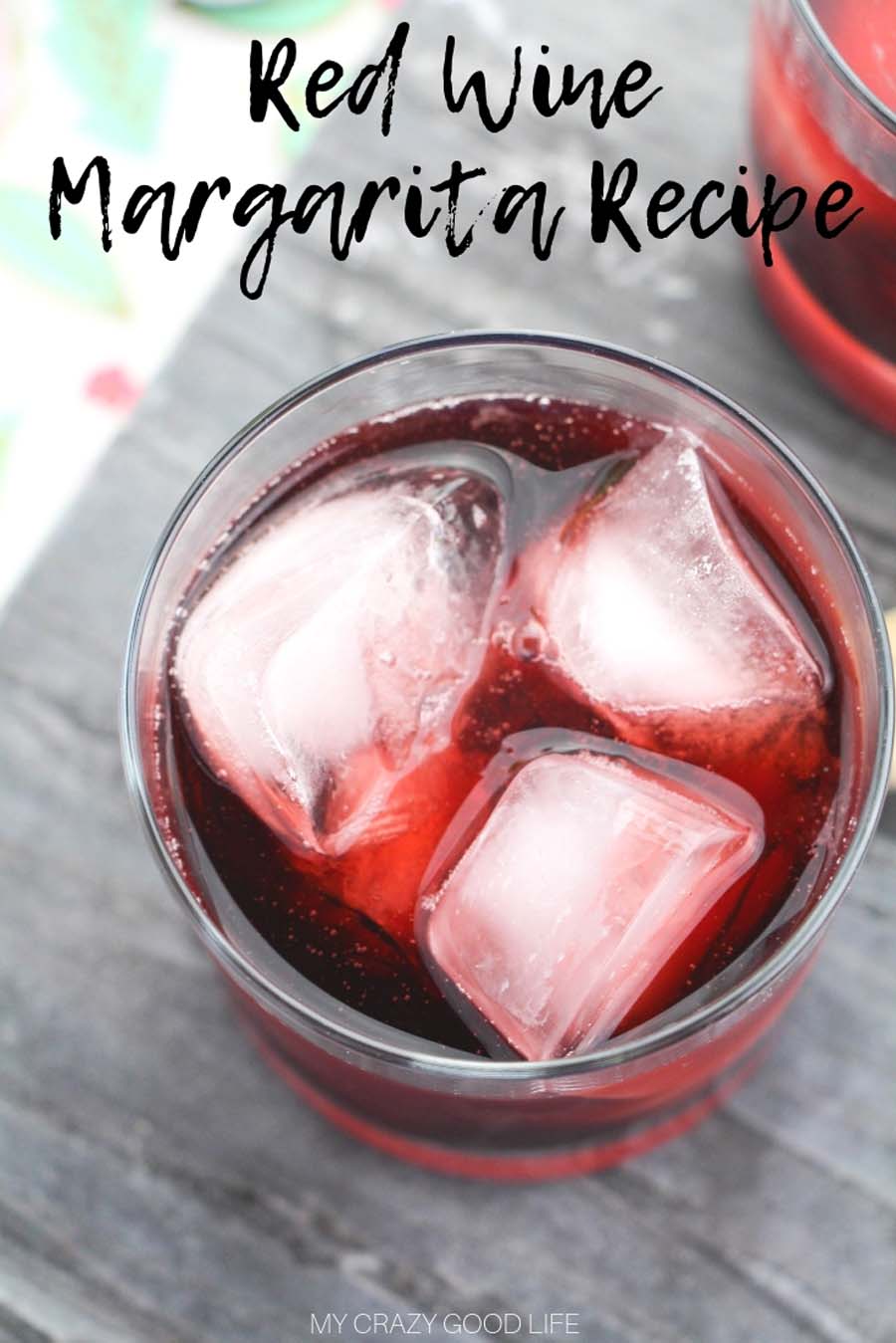 This Red Wine Margarita recipe is so easy! You'll impress your friends with this Sangria style cocktail. Tequila, red wine, and triple sec make up this happy hour cocktail. Margarita Recipe | Margarita Cocktail | Red Wine Cocktail | Red Wine Recipe #wine #margarita #cocktail