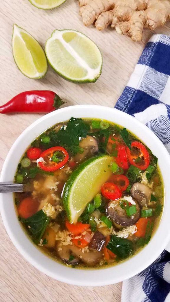 Healthy Egg Drop Soup with Chicken