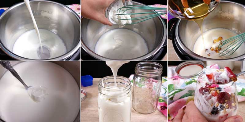 Healthy Homemade Instant Pot Yogurt collage