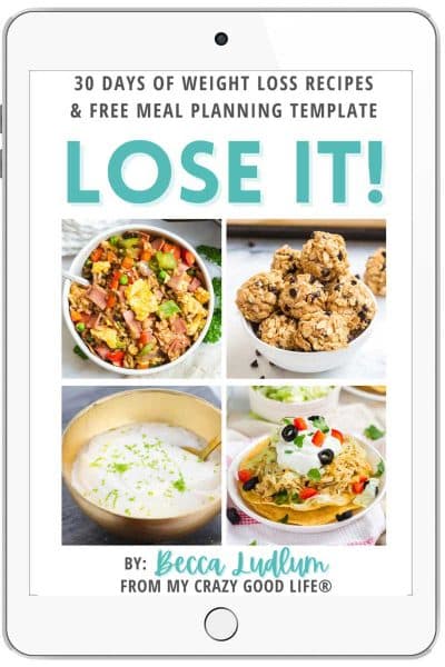 ipad with cover of Lose It Weight Loss Recipes