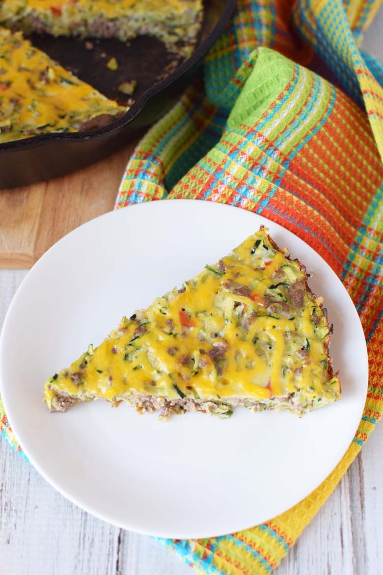 make ahead breakfast casserole on a white plate
