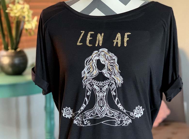 Gorgeous DIY Yoga Shirt + Free Zen AF SVG! - My Crazy Good ...