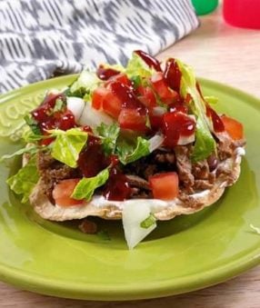 These Carne Asada Tostadas are a delicious lunch that can easily be made with meal prepped or leftover Carne Asada! An easy meal prep lunch recipe, these healthy tostadas are a traditional Mexican recipe that is family-friendly.
