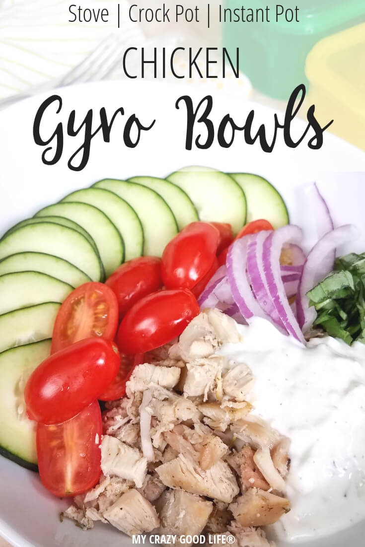 This healthy chicken gyro bowl recipe with homemade tzatziki sauce is a perfect summer family meal! A delicious spaghetti squash bowl with gyro chicken, fresh vegetables and healthy tzatziki sauce make this easy meal prep recipe one to save! Delicious Recipe | Delicious Dinner Recipe | Healthy Dinner Recipe | Gyros | Chicken Gyros