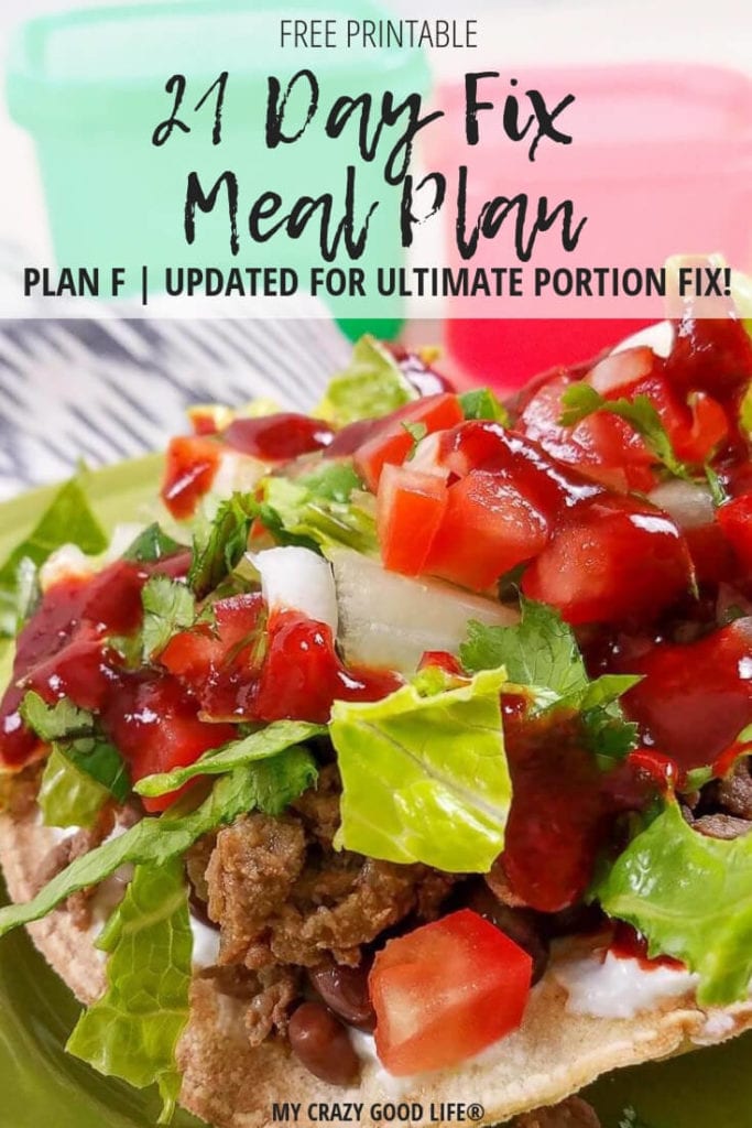 21 Day Fix Meal Plan F  2,500 - 2,800 Calories Meal Plan : My