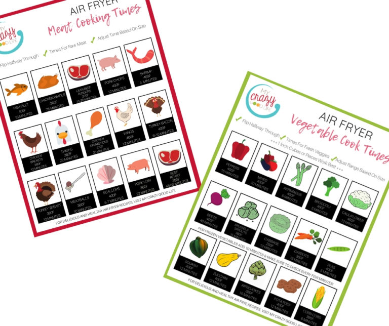 Air Fryer Cooking Times + Printable Cheat Sheets!