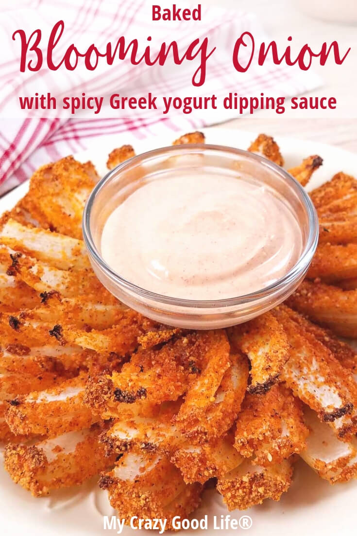 Baked Blooming Onion with Spicy Dipping Sauce (VIDEO) My Crazy Good Life