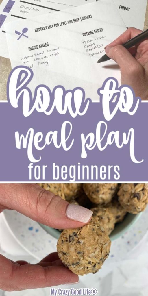 image with text for pinterest about how to meal plan